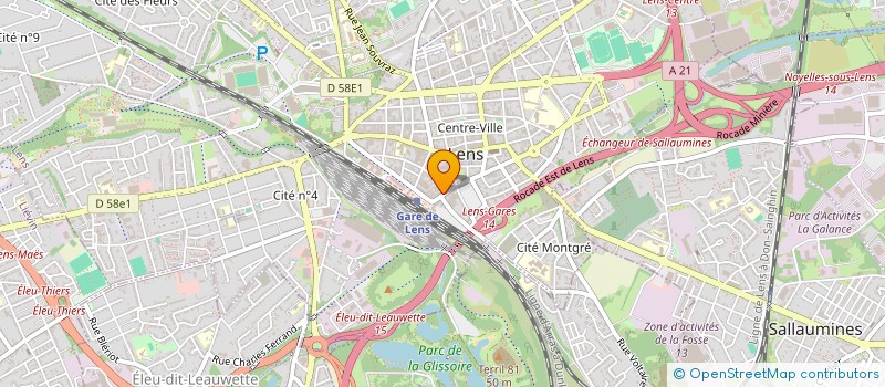 localisation de l'entreprise NAHRYA  LENS