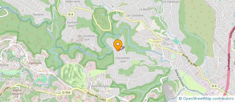 localisation de l'entreprise NAIA  BIOT