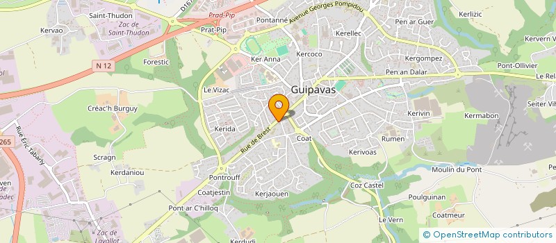 localisation de l'entreprise NAITRE&PETITSPAS  GUIPAVAS