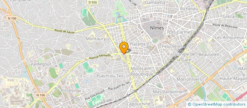 localisation de l'entreprise NAJEAN BORREL ARCHITECTES  NIMES