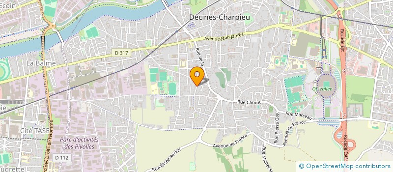 localisation de l'entreprise NAKADO ENERGY TELECOM  DECINES-CHARPIEU