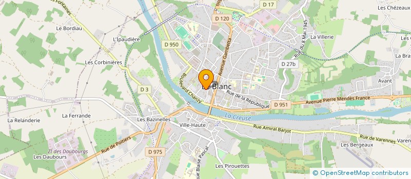 localisation de l'entreprise NALECIA à LE BLANC