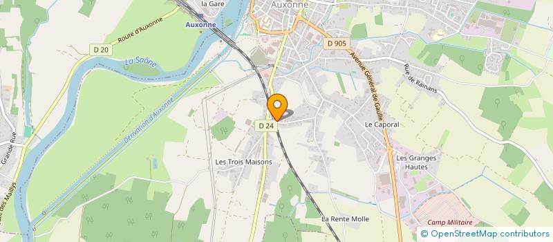 localisation de l'entreprise NALI à AUXONNE