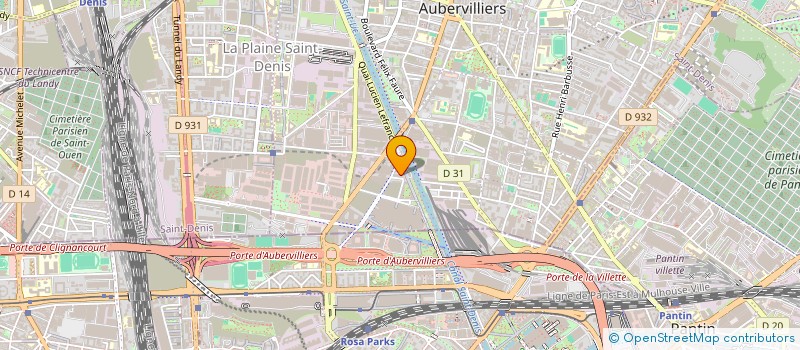 localisation de l'entreprise NALU à AUBERVILLIERS