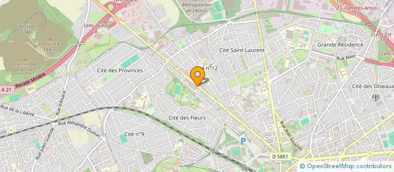 localisation de l'entreprise NAMJ  LENS