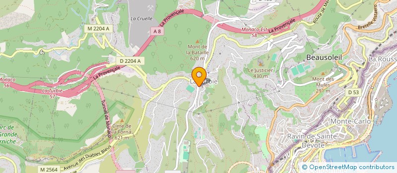 localisation de l'entreprise NAMTOK à LA TURBIE