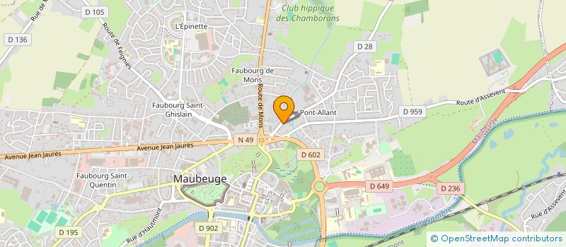 localisation de l'entreprise NANA PIERCING  MAUBEUGE