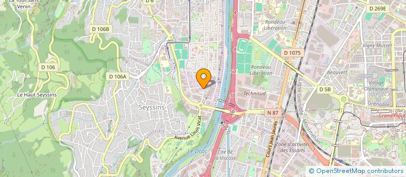 localisation de l'entreprise NANALEX à SEYSSINS