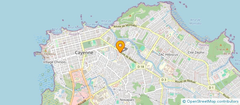 localisation de l'entreprise NANDRAM & BERGER à CAYENNE