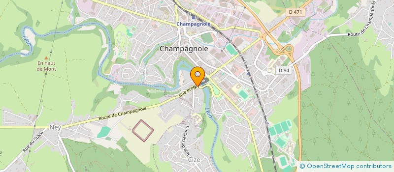 localisation de l'entreprise NANNI ELECTRICITE à CHAMPAGNOLE