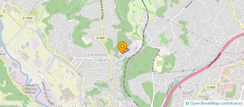 localisation de l'entreprise NANNI PLOMBERIE à LA ROQUETTE-SUR-SIAGNE