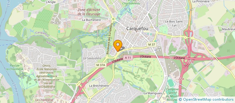 localisation de l'entreprise NANTES BZH ASSURANCES  CARQUEFOU