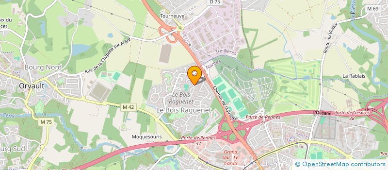 localisation de l'entreprise NANTES EST AUTOS à ORVAULT
