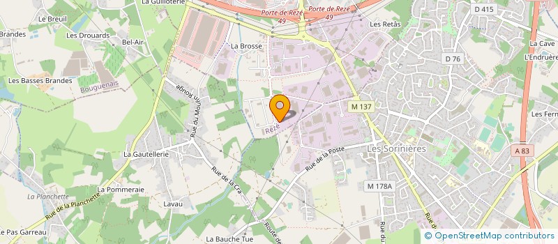 localisation de l'entreprise NANTES FRAIS  REZE