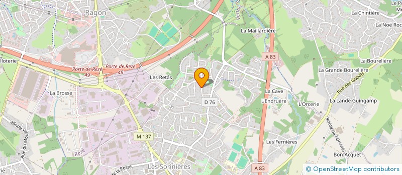localisation de l'entreprise NANTES POLYESTER CREATION à LES SORINIERES