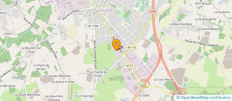 localisation de l'entreprise NANTES SUD ELEC à LES SORINIERES