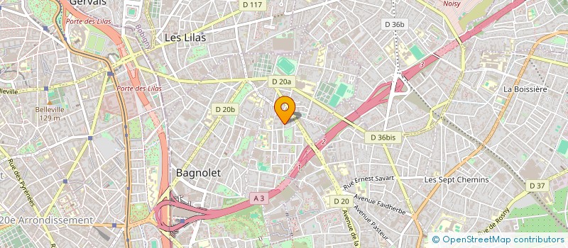 localisation de l'entreprise NAO à BAGNOLET