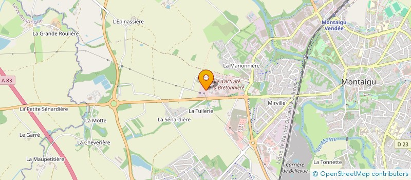 localisation de l'entreprise NAODATA à MONTAIGU-VENDEE