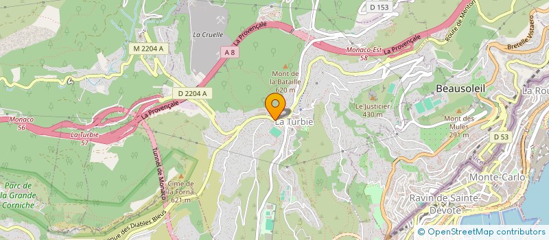 localisation de l'entreprise NAPOLEON à LA TURBIE