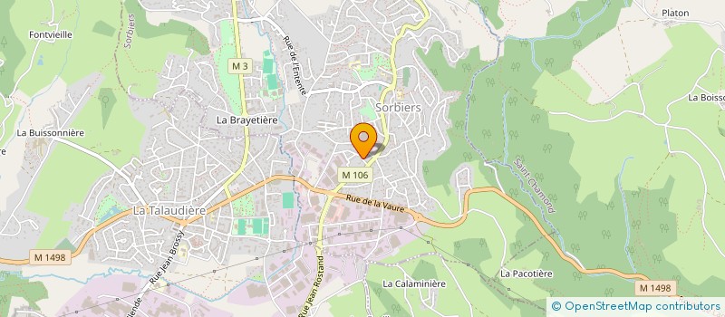 localisation de l'entreprise NARADE  SORBIERS