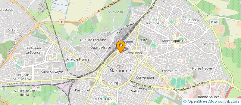 localisation de l'entreprise NARBIONNE  NARBONNE