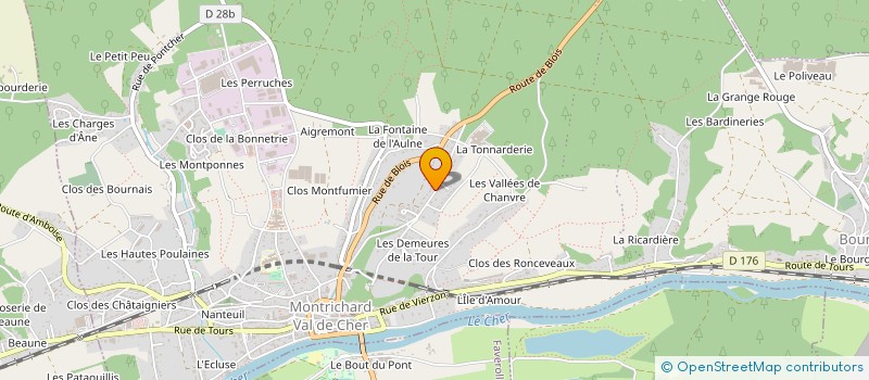 localisation de l'entreprise NARBONI WAGUET à MONTRICHARD-VAL-DE-CHER