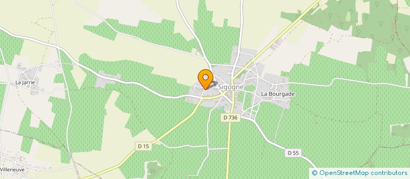 localisation de l'entreprise NAROMEL à SIGOGNE