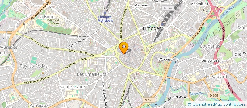 localisation de l'entreprise NARSIL à LIMOGES