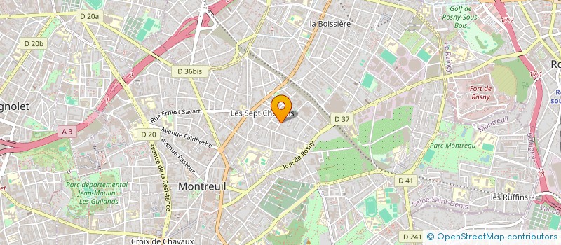 localisation de l'entreprise NARVELOS à MONTREUIL