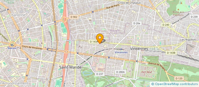 localisation de l'entreprise NASHAN à VINCENNES