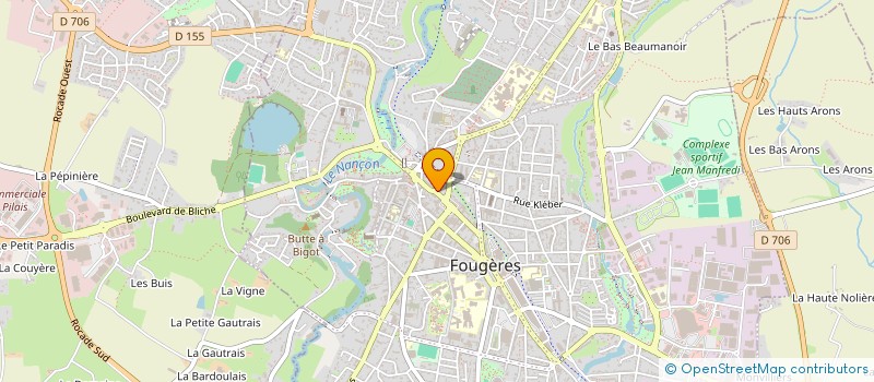 localisation de l'entreprise NASS BARBER  FOUGERES
