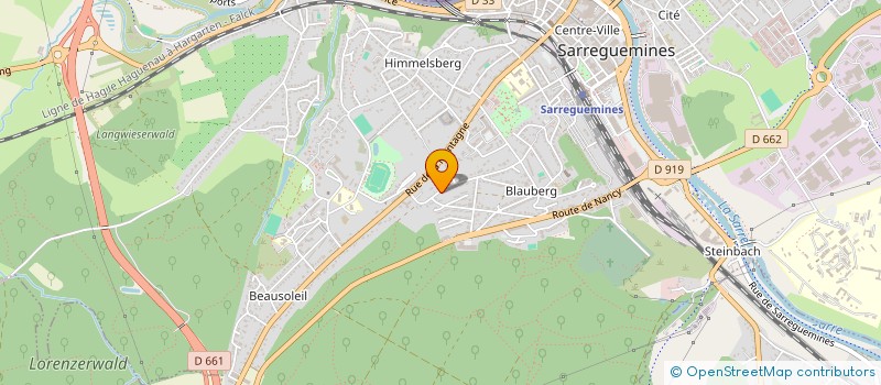 localisation de l'entreprise NASSAU BLEU  SARREGUEMINES