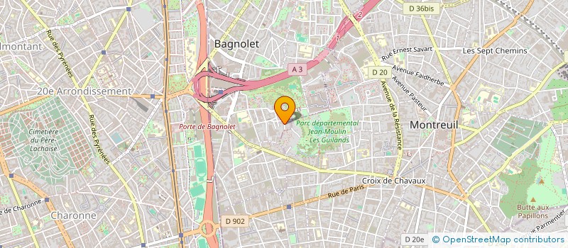 localisation de l'entreprise NAT à BAGNOLET