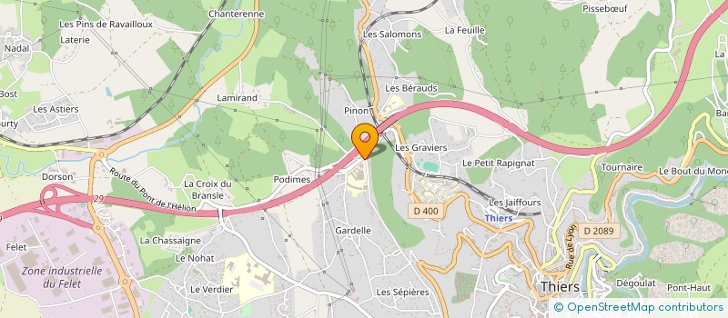 localisation de l'entreprise NAT'CLUB  THIERS