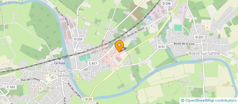 localisation de l'entreprise NAT'ECO à LA SUZE-SUR-SARTHE