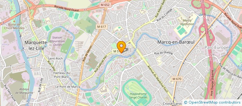 localisation de l'entreprise NAT SYNCHRO HELLEMMES à MARCQ-EN-BARŒUL