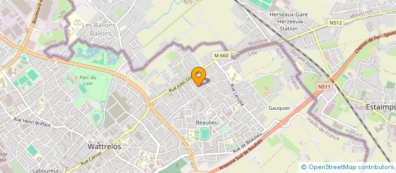 localisation de l'entreprise NAT TRANSPORT  WATTRELOS