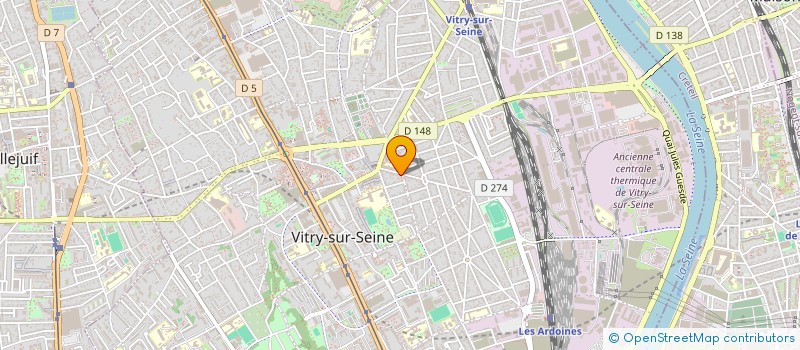 localisation de l'entreprise NATADE à VITRY-SUR-SEINE