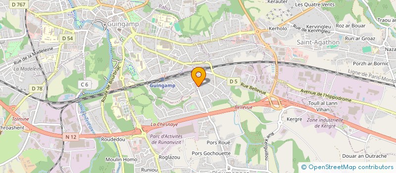 localisation de l'entreprise NATAPHI  GUINGAMP