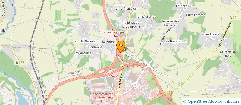 localisation de l'entreprise NATCOM à CHAMPNIERS