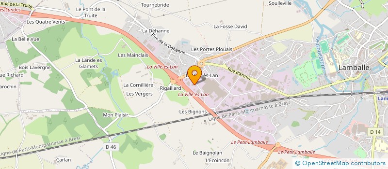 localisation de l'entreprise NATEC BRETAGNE à LAMBALLE-ARMOR