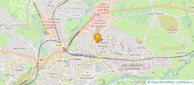 localisation de l'entreprise NATERA à ONET-LE-CHATEAU