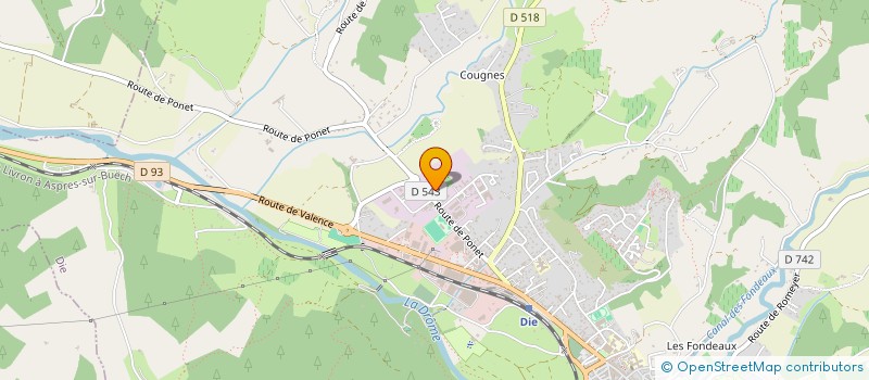 localisation de l'entreprise NATEVA à DIE