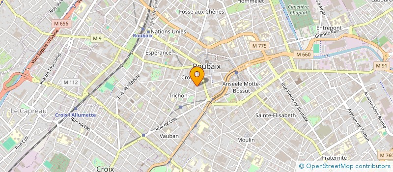 localisation de l'entreprise NATEX à ROUBAIX