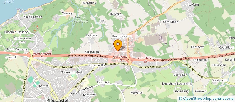 localisation de l'entreprise NATH@LIMMO à PLOUGASTEL-DAOULAS