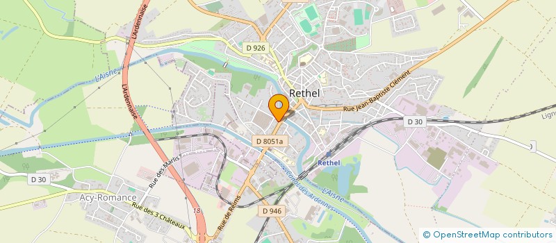 localisation de l'entreprise NATH' PRIMEUR  RETHEL