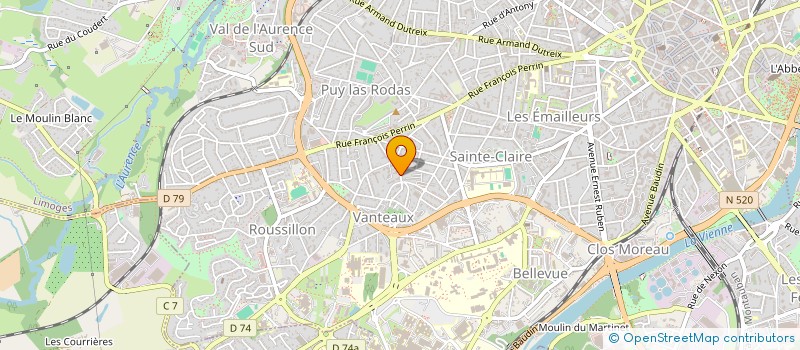 localisation de l'entreprise NATHA YOGA LIMOGES à LIMOGES