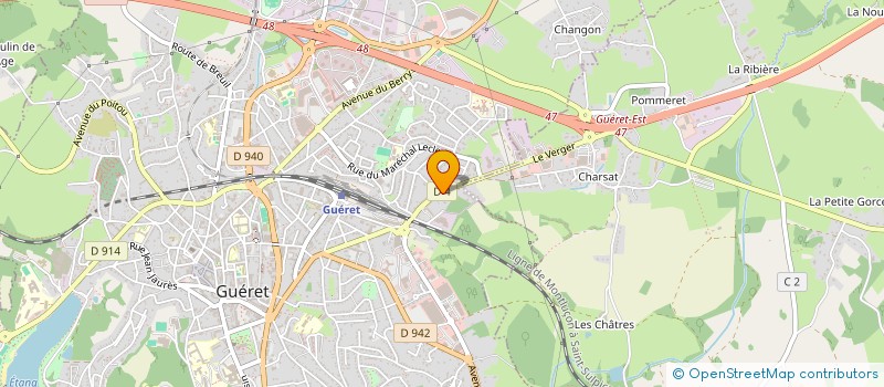 localisation de l'entreprise NATHAGA à GUERET
