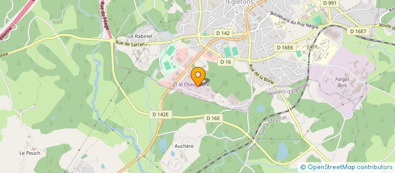 localisation de l'entreprise NATHALEX  EGLETONS