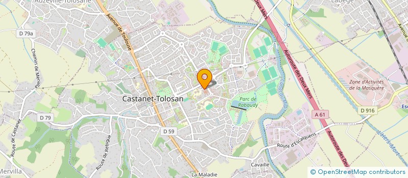 localisation de l'entreprise NATHALIE BAYLE, BENOIT SALES ET BERTRAND SALES, NOTAIRES ASSOCIES D'UNE SOCIETE CIVILE PROFESSIONNELLE TITULAIRE D'UN OF à CASTANET-TOLOSAN
